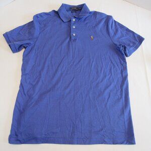 Men's Polo Ralph Lauren Short Sleeve Classic Fit Blue 3 Button Polo Shirt Size M